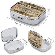 Metal 2 Compartment Pill Organizer Travel Friendly Portable Compact Box to Hold Vitamins/Tylenol/Fish Oil/Supplements/Tablet (Vintage Witch's Powders), 1.97 x 0.79 x 0.39 Inch, 1.0 Count