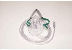 3 x Oxygen Masks Medium Concentration Adult with 7' Tube Tubing