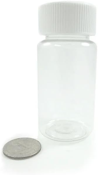 4 Pcs Clear Medicine Pill Bottles, 80ml Empty with Caps Plastic Pill Bottles Clear Travel Medication Pill Bottle for Organizers Storing Fish Oil Medication Candy Medication Aids
