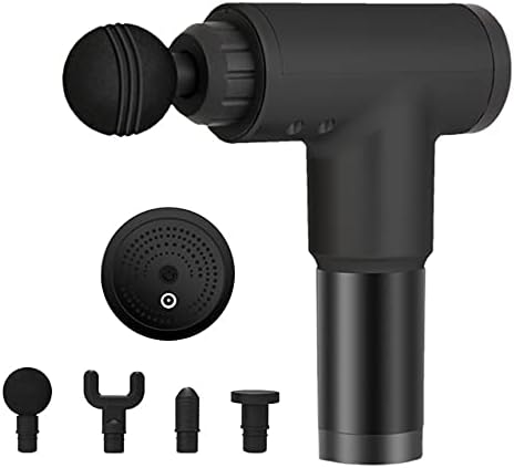 Deep Tissue Massage Gun with 4 Interchangeable Heads, Portable Percussion Muscle Massager for Athletes Pain Relief