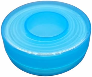 Travel Size Collapsible Drinking Cup and Built in Pill Box Case - Blue (3-Pack)