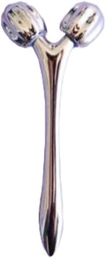 Mei Apothecary MiniSculpt Stainless Steel Mini Facial Massager - Metal Face Roller for Sculpting, Neck & Eye Massage, Depuffing, Skincare Gift