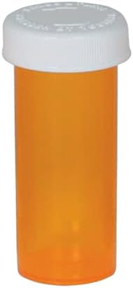 Ezy Dose Pill, Medicine, Vitamin Container & Vial, 8 Dram Storage, Child-Resistant Cap (Case of 385)