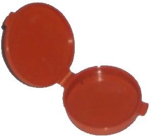 Tupperware Mini Clamshell Pill Keeper Round Pocket Container, Orange