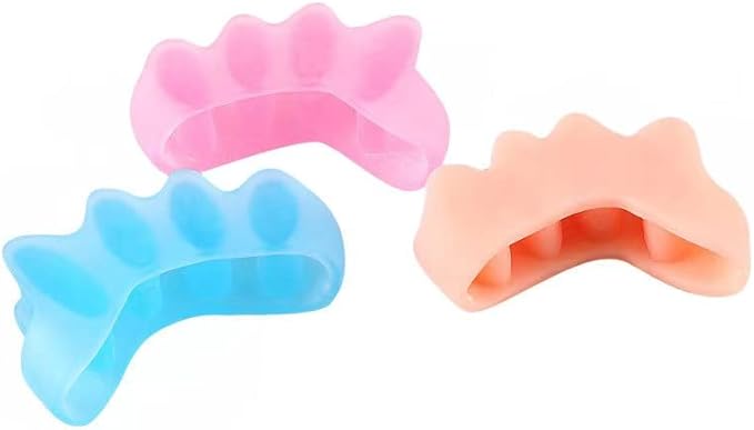 Toe Separators for Functional Fitness Athletes - Toe Straighteners for Foot Pain Relief and Plantar Fasciitis - Fix Feet - Fix Toes - Fix Bunions - Toe Spacers for Crossfit Blue-A