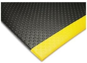 Notrax 417 Bubble Sof-Tred™ with Dyna-Shield® 3' x 60' x 1/2" Anti Fatigue Mat, Slip Resistant Bubble Textured Surface, Ideal for Industrial and Commercial Workplaces, Black, 417R0036BL