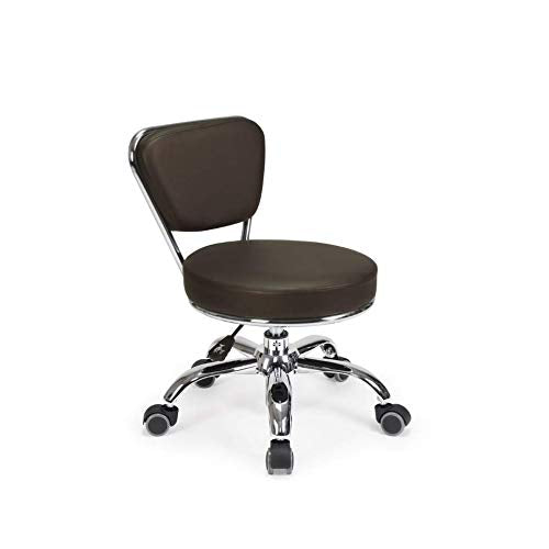 MAYAKOBA Dayton Pedicure Stool (Coffee) Pneumatic, Adjustable Height, Perfect for Nail Salon, Pedicure spa