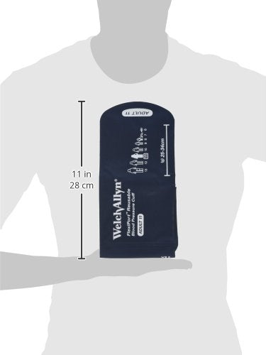 Welch Allyn REUSE-11-2MQ FlexiPort Reusable Blood Pressure Cuffs with Two-Tube Locking-Type Connectors, Adult, Size 11