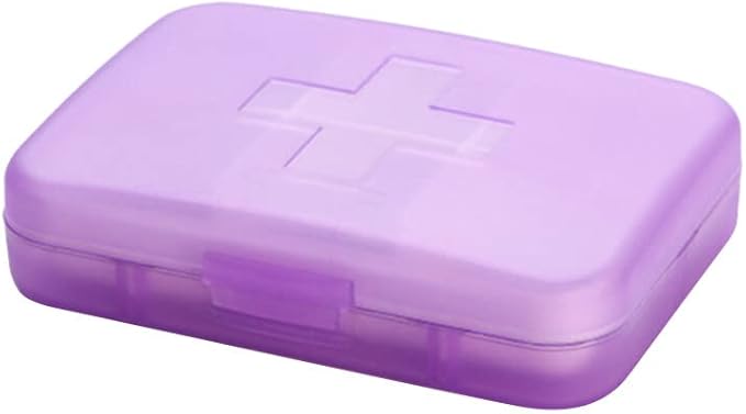 Eforcase Travel Pill Organizer, Portable Pill Case, 6 Compartments Daily Pill Organizer Small Pill Box for Pocket Purse Portable Weekly Pill Box Container for Medicine Vitamin