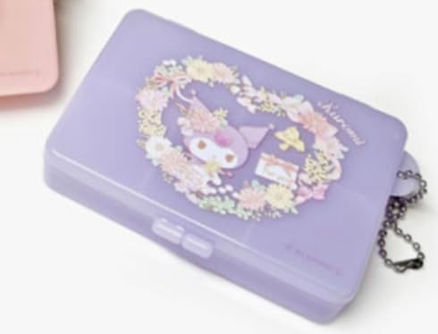 Kuromi Officially Licensed Partitioned Pill Box - Multipurpose Box for Small Accessories and Medicine