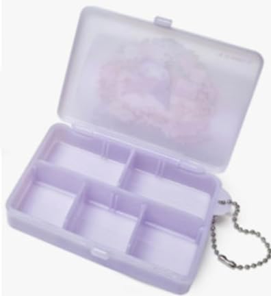 Kuromi Officially Licensed Partitioned Pill Box - Multipurpose Box for Small Accessories and Medicine