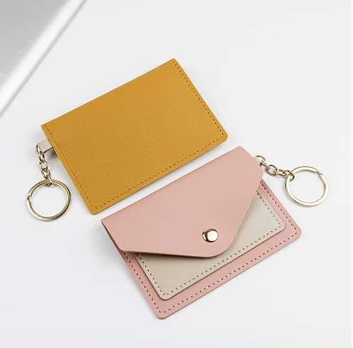 Birth Control Pill Case/Wallet PU Leather Medicine Holder Keychain Envelope Purse(Yellow)
