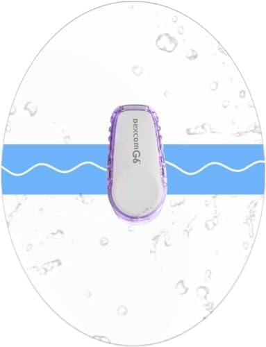 55 Pack Dexcom G6 Adhesive Patches,Waterproof & Transparent Dexcom G6 Overpatch for 10 Days Long Stay Fixation Monitor Protection，Easy to Use Pre-Cut Adhesive Tape.