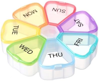 Portable 7 Grids Weekly Pill Box Medicine Dispenser Tablet Organizer Storage Boxes 7 Days Compartment Pills Case Container