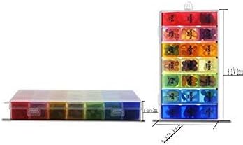 7 Days Pill Holder Organizer Tablet Box Weekly Medication Case Daily AM Morning Noon PM Night Container Compartments Detachable Dispenser (819 N 6018)