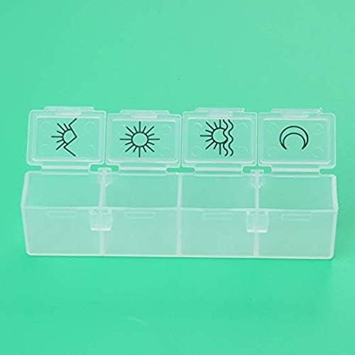 Weekly Digital Pill Organizer 7 Days 28 Compartments Medicine Box with 5 Groups Alarm Reminder and Luminous LCD Back Light for Medications Supplements Vitamins - White