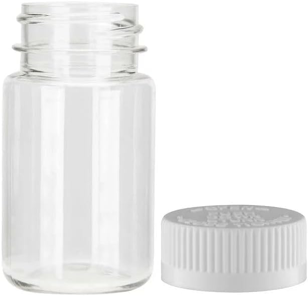 4 Pcs Clear Medicine Pill Bottles, 80ml Empty with Caps Plastic Pill Bottles Clear Travel Medication Bottle for Organizers Storing Fish Oil Candy Medication Aids
