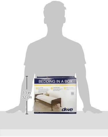 Drive Medical 15030HBC Hospital Bed Bedding in A Box, White , 4 Piece Set
