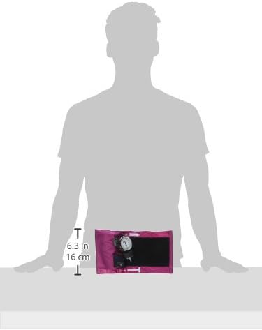 MABIS MatchMates Manual Blood Pressure Monitor Kit Aneroid Sphygmomanometer with Calibrated Nylon Cuff and Oversized Carrying Case, FSA and HSA Eligible, Adult, Magenta
