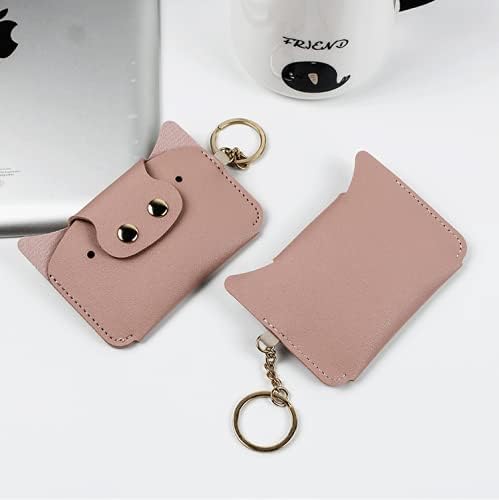Birth Control Pill Case/Wallet PU Leather Medicine Holder Cute with Keychain(Pink)