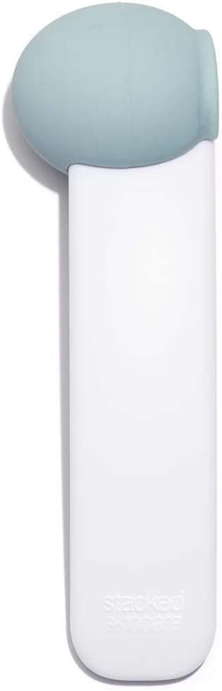 StackedSkincare Cryo Sculpting Ice Roller for Face & Eyes Stainless Steel Facial Ice Roller for Puffiness, Redness & Cooling Facial Massage Designed by an Aesthetician