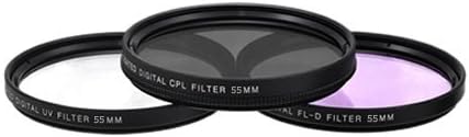 55mm High Resolution Pro Series Multi Coated HD 3 Pc. Digital Filter Set + Microfiber Lens Cloth