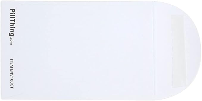 Printed Pill Envelope with Peel and Seal Pressure Closure - 3.5" x 2.5", Easy to Fill, Holds Variety of Pill Sizes (200)
