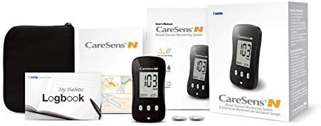 CareSens N Blood Glucose Monitoring Meter (Auto Coding) - 1 Diabetes Blood Glucose Meter, 1 User Guide, 1 Quick Reference guide, 1 Case & 2 CR 2032 Batteries