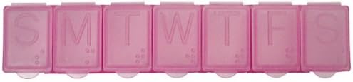 7 Day Pill Organizer with Braille Markings