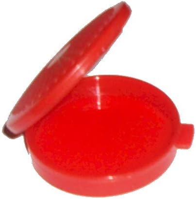 Tupperware Mini Clamshell Pill Keeper Round Pocket Container, Red