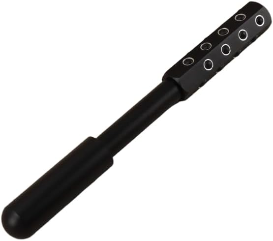 24-Stone Facial Roller - Cooling Face & Neck Massager Tool for Skin Rejuvenation | 360° Contouring with Germanium Stones & Aircraft Aluminum | Portable 7.6" Beauty Roller - Black