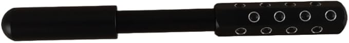 24-Stone Facial Roller - Cooling Face & Neck Massager Tool for Skin Rejuvenation | 360° Contouring with Germanium Stones & Aircraft Aluminum | Portable 7.6" Beauty Roller - Black