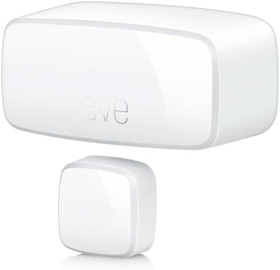 Eve Door & Window (Matter) – Smart Contact Sensor for Doors & Windows, Open/Closed State, Automatic Control of Accessories, Matter Over Thread, Apple Home, Alexa, Google Home, SmartThings