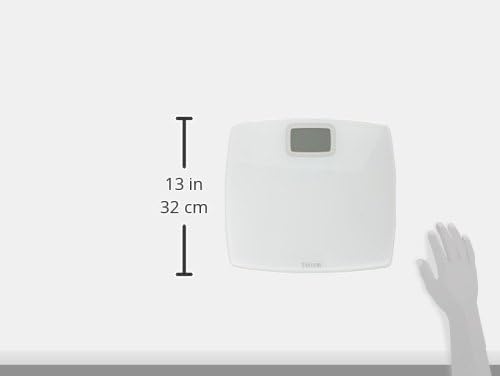 Taylor Digital Scales for Body Weight, Extra high 440 LB Capacity, Unique Blue LCD, Bright White Finish Extra LargePlatform, 12.2 x 13.5 Inches, White