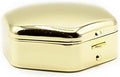 Gold Octagon - Pocket Purse Portable Travel Pill Box & Medicine Organizer (3 Compartments)