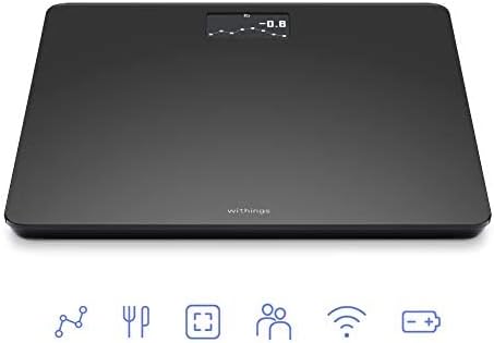 Withings Body - Digital Wi-Fi Smart Scale with Automatic Smartphone App Sync, BMI, Multi-User Friendly, with Pregnancy Tracker & Baby Mode