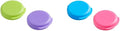 EZY DOSE Daily Round 2 Pack Portable Pill Boxes and Organizers with Snap Shut Lids, Perfect for Travel, Blue Purple and Blue Pink, 2 Pack