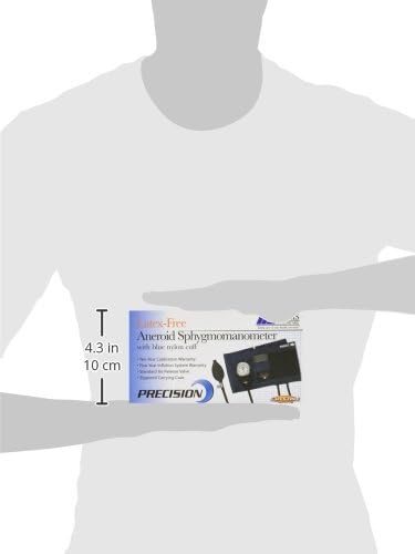 MABIS Precision Series Aneroid Sphygmomanometer Manual Blood Pressure Set with Calibrated, Nylon Cuff and Carrying Case, FSA HSA Eligible, Adult Large, Latex Free