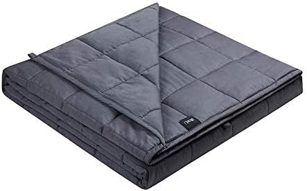 ZonLi Weighted Blanket for Adults (60"x80", 25lbs, Dark Grey) Queen Size High Breathability Cooling Heavy Blanket, Soft Material with Premium Glass Beads, All-Season, Easy Care