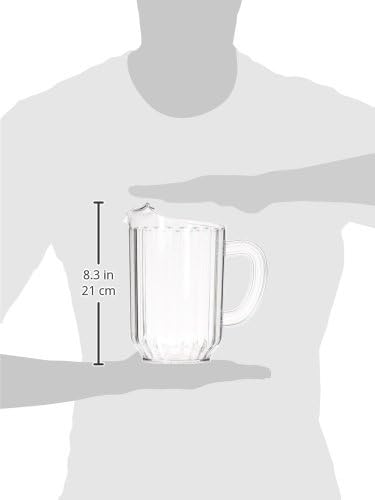 New Star Foodservice Commercial Polycarbonate Water Pitcher, 60 oz, Clear