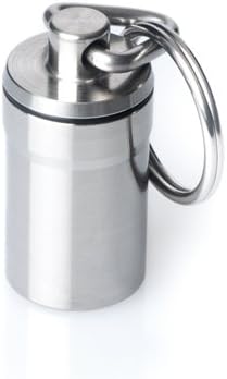 GUS Magnum Pill Fob, Made in USA, Stainless Steel Keychain Pill Holder, Larger Pill & Vitamin Holder