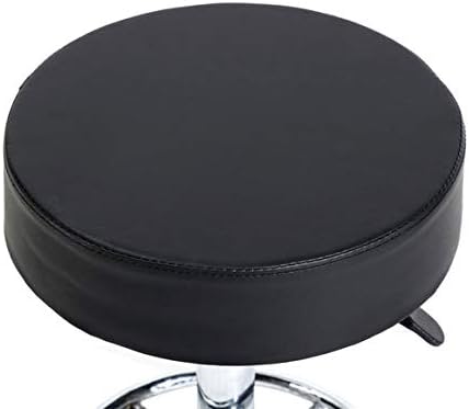 Layee Rolling Stool Ergonomic Swivel Adjustable Hydraulic Drafting Salon Massage Spa Stool with Comfortable Larger Cushioned Seat, Black