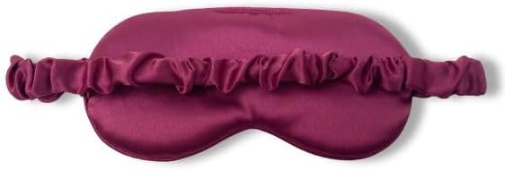 Funky Junque Adjustable Satin Sleep Mask Filled Eye Mask Blocks Light, Lightweight for Women, Bride Sleep Mask - Fuschia