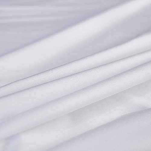 WenBags Waterproof Fitted Bed Sheets,Mattress Protector for Home & Hospital Care Beds, Soft Hospital Bed Sheets with Elastic All Around(1, White, Twin)