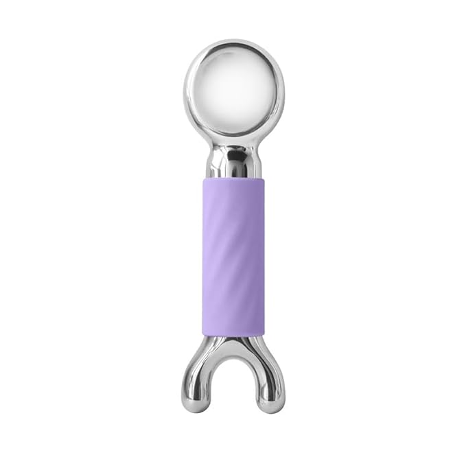 Betyura Ice Globes for Face & Eyes – Dual-Head Stainless Steel Facial Cryo Sticks with Silicone Grip, Cooling Globes to Reduce Puffiness Wrinkles - Purple