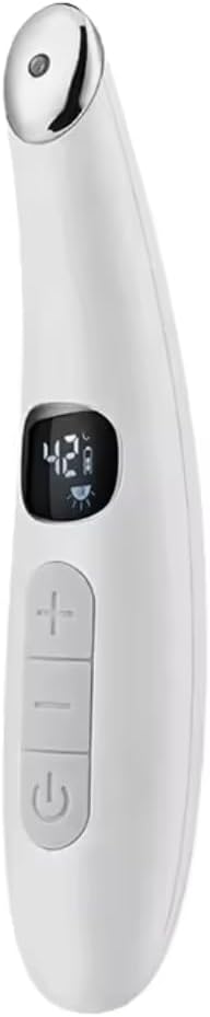 Eye Bliss Pro - Heated Eye Massager with Adjustable Stainless Steel Tip, LED Light Therapy & Gentle Massage for Dry Eyes, Fine Lines, and Collagen Stimulation - at-Home Spa Treatment