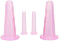 4Pcs Facial Cupping Therapy Set Anti Cellulite Silicone Vacuum Cupping Cups for Face and Eye Cupping Massage, Massage Tools (2 Small + 2 Large)
