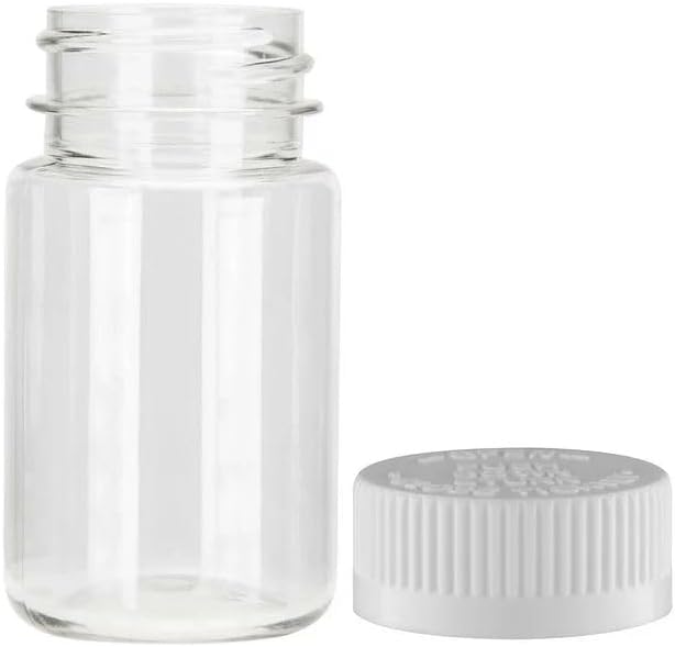 4 Pcs Clear Medicine Pill Bottles, 80ml Empty with Caps Plastic Pill Bottles Clear Travel Medication Pill Bottle for Organizers Storing Fish Oil Medication Candy Medication Aids