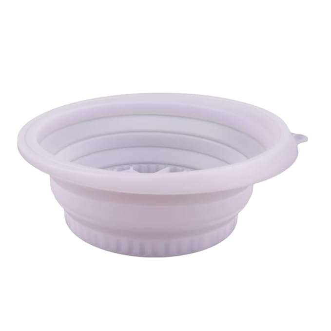 Face Tub for Ice Bath with Built-in Ice Tray – Collapsible Silicone Facial Ice Bath Bowl for Cold Plunge Therapy, Skin Tightening & Acne Relief – Portable Spa Tool for Home & Travel(Purple)