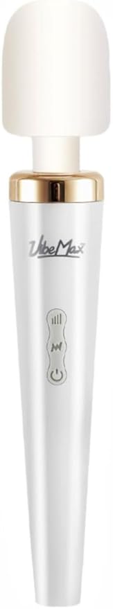 Powerful Handheld Back Massager with Strong Vibration, Personal Therapy Massager for Sports Recovery, Muscle Aches (White)